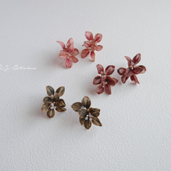 默默美麗 -手作耳環 水晶花飾品 禮物 第1張的照片