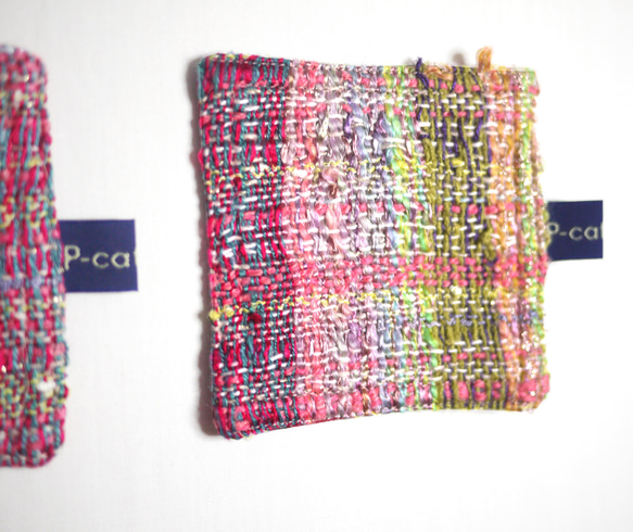 【カラフル】手織り 毎日を彩るコースターセット カラバリあり 7枚目の画像
