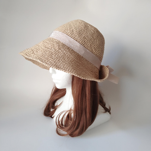 さえら　麦わら帽子　白リボン さえら 麦わら帽子 白リボン 帽子 - 帽子