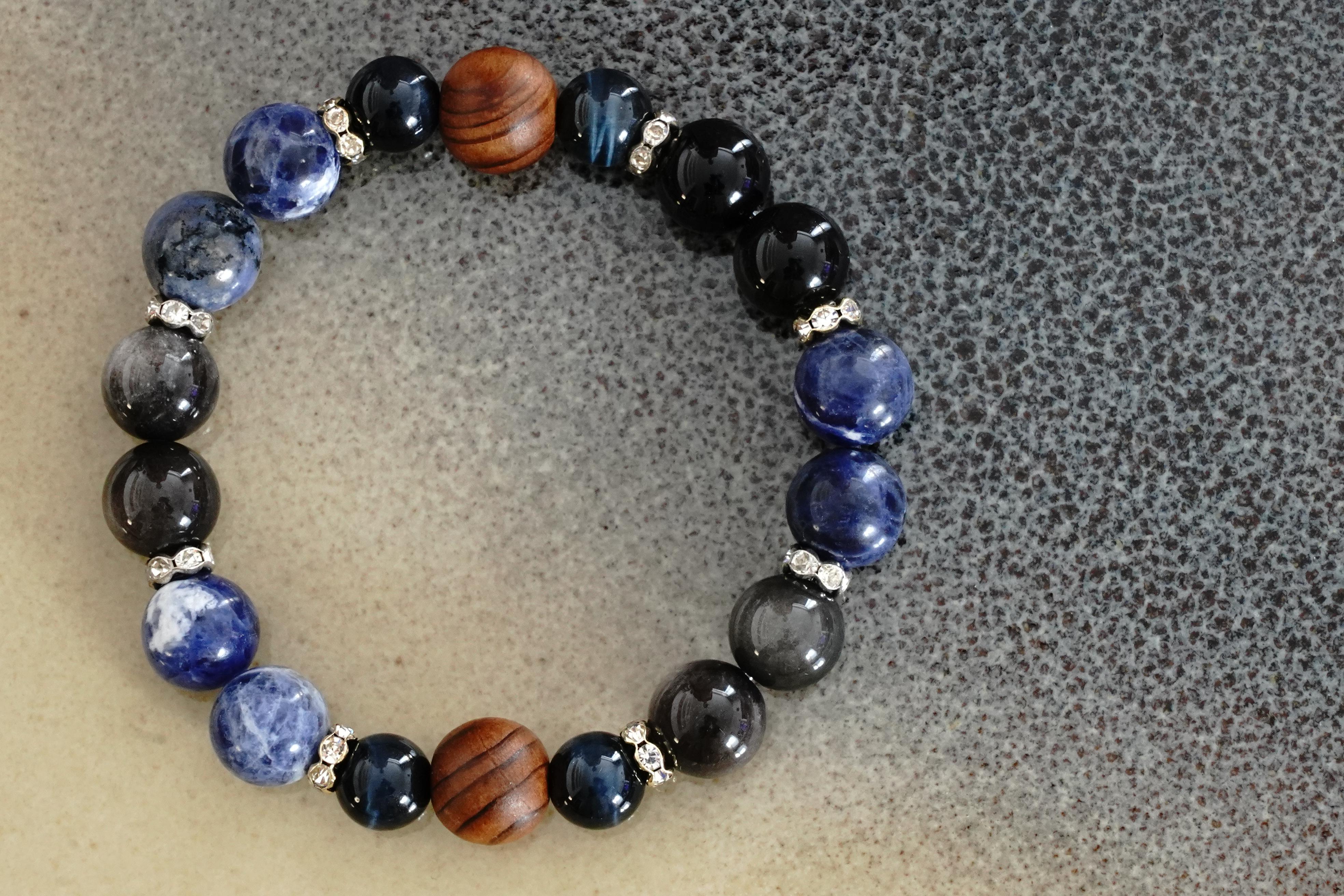 Op.2『Clear』御山杉×ソーダライト×シルバーオブシディアン×ブルータイガーアイ