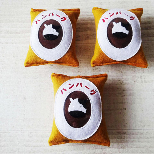 完成品】フェルト ままごと スーパーマーケット お肉・お魚① 8種
