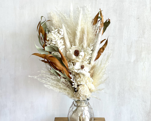 ウェディングブーケ　ドライフラワー　パンパスグラス 30b87b7e7dffcbf817db60bb71b9c2