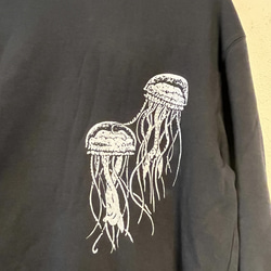 レディース　クラゲ　デザイン　スリーブTシャツ【S～LL】綿100% 4枚目の画像
