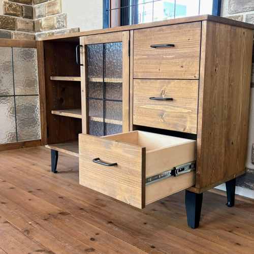 美品　ショップカウンター♥パイン材無垢　収納スペース最大 美品ショップカウンター♥パイン材無垢収納スペース最大