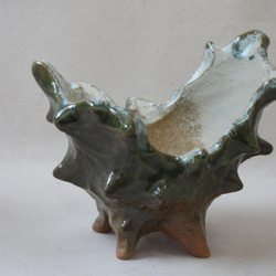 つや緑棘陶製植木鉢 2枚目の画像