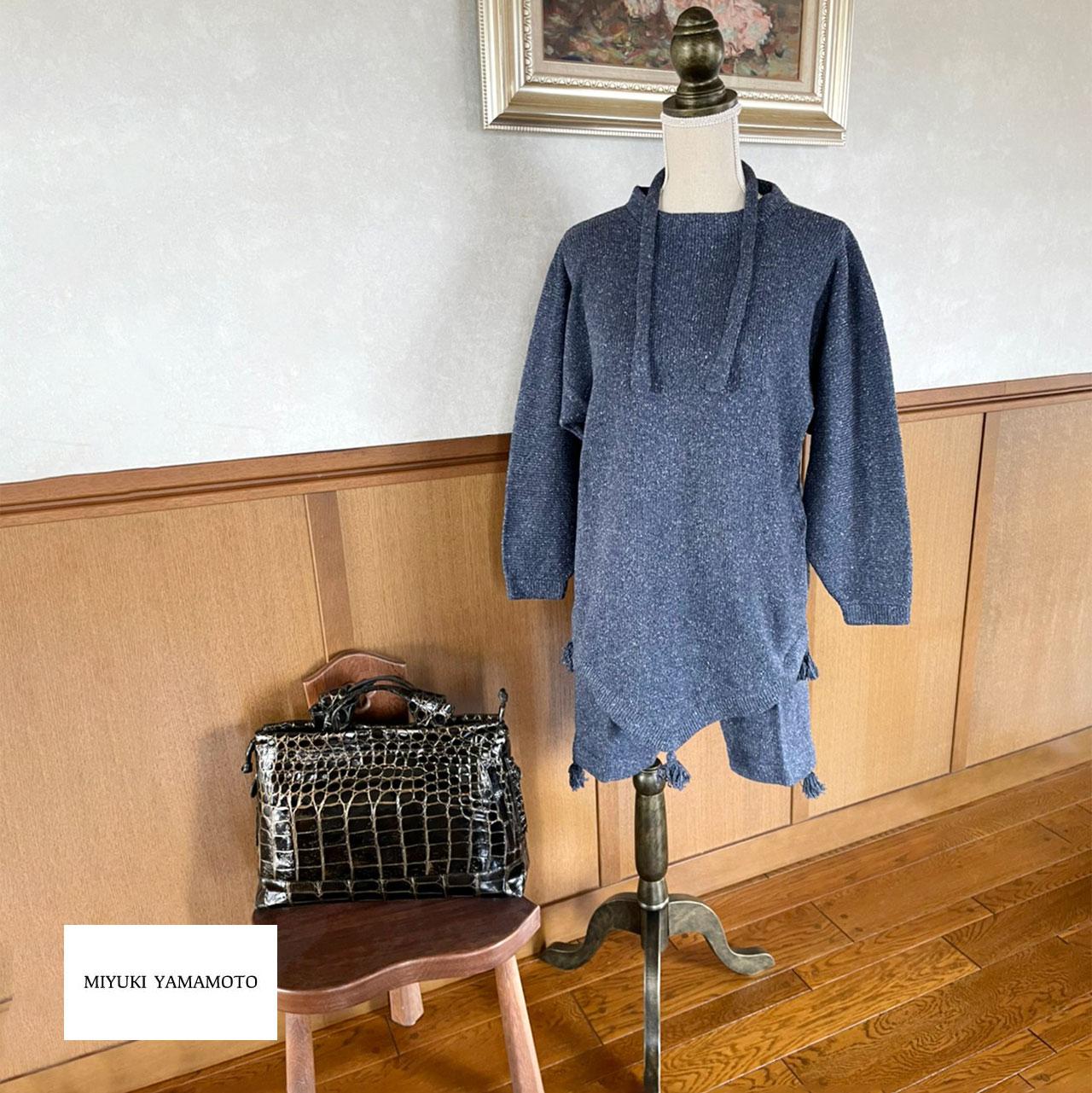 シルクデニム フリンジトップス　316 SILK DENIM FRINGE TOPS NAVY