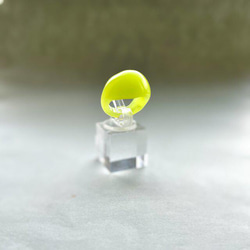 -lime green- ガラス リング glass ring 5枚目の画像