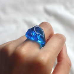 -Spirit blue- ガラス リング glass ring 1枚目の画像