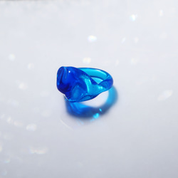 -Spirit blue- ガラス リング glass ring 4枚目の画像