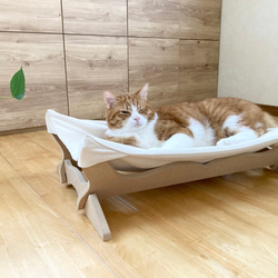 【リアルダウン使用】 ハンモックタイプの 羽毛ペットベッド　猫用　ダウン使用 3枚目の画像