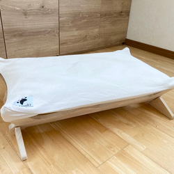 【リアルダウン使用】 ハンモックタイプの 羽毛ペットベッド　猫用　ダウン使用 4枚目の画像