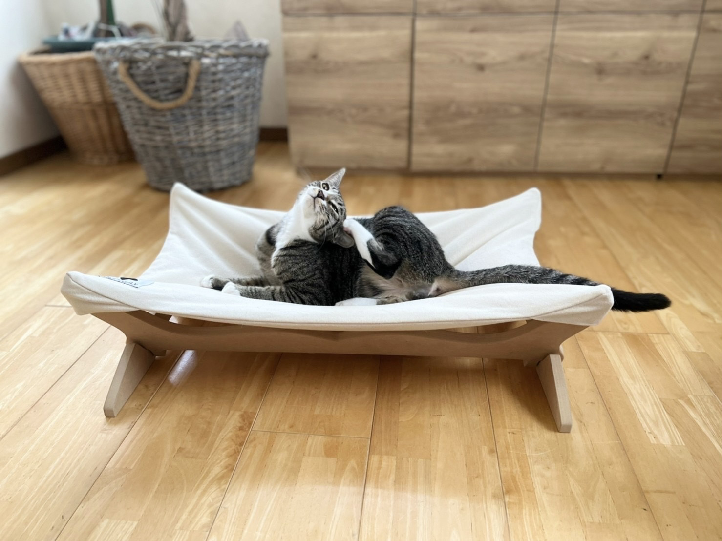 【リアルダウン使用】 ハンモックタイプの 羽毛ペットベッド　猫用　ダウン使用