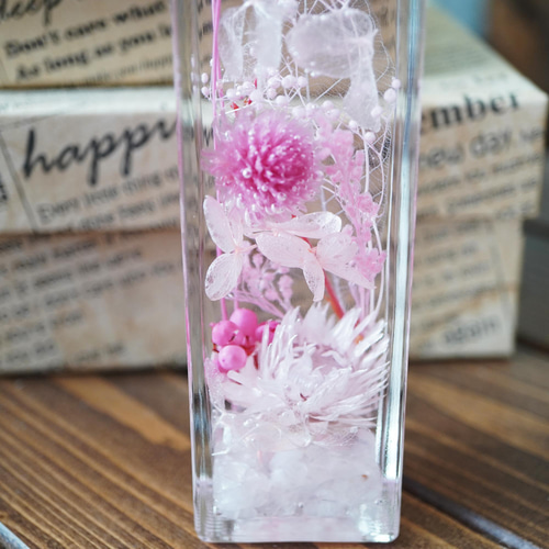 鉱石×ハーバリウム 3種カラー◇インテリア ドライフラワー ギフト ハー