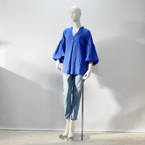 リニューアル全4カラー リネン100%】バック釦ボリュームスリーブ