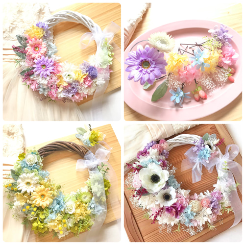 ウエディングリースブーケオーダーメイドページ ブーケ white birch  