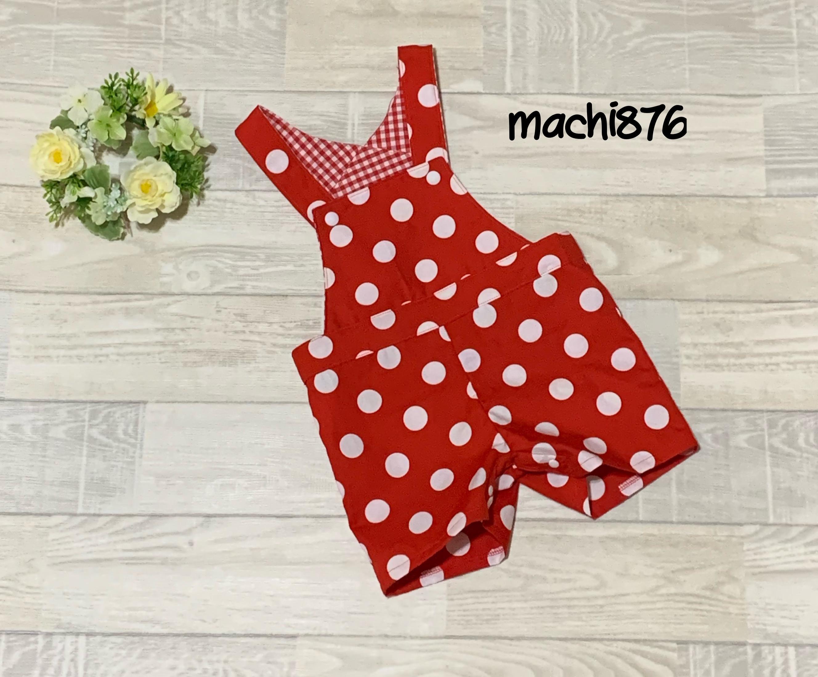 no.310 サロペットパンツ ☆赤水玉 ベビー服 machi876 通販