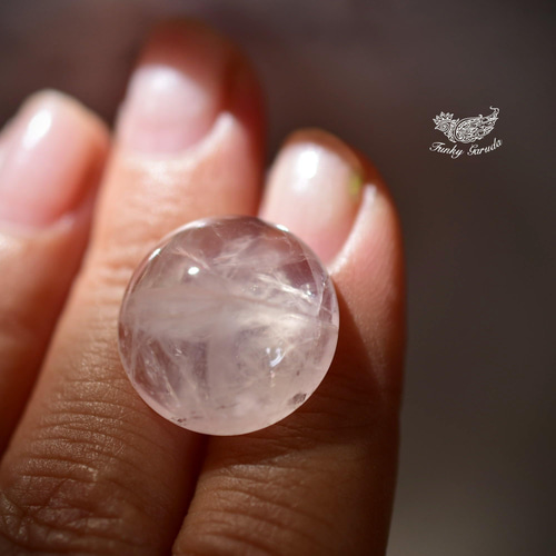 242 ローズクォーツ丸玉 六条スター スターディープローズクォーツ 丸玉 1個売り 直径