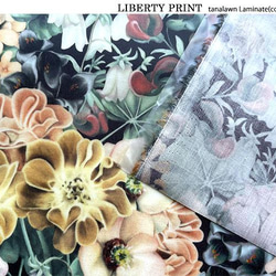 リバティ【ラミネート】ペインテッドジャーニー　渋MIX（30cm×50cm）カット済　ビニコ　生地　はぎれLIBERTY 5枚目の画像