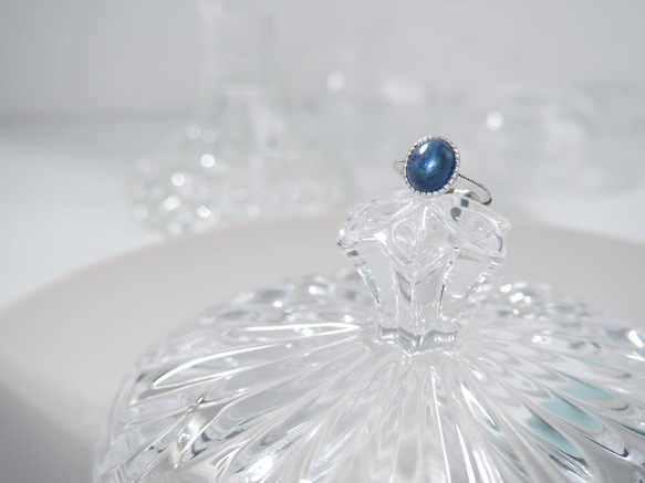 蔚藍海域 | 藍晶石 復古 純銀戒指 水晶寶石戒指 輕珠寶 第3張的照片