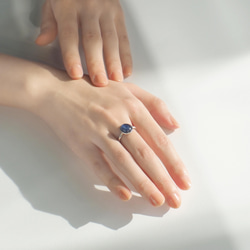 蔚藍海域 | 藍晶石 復古 純銀戒指 水晶寶石戒指 輕珠寶 第4張的照片