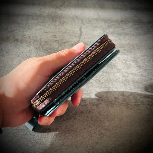 イタリアンレザー ミニ財布 メンズ財布 ヌバックレザー 革財布