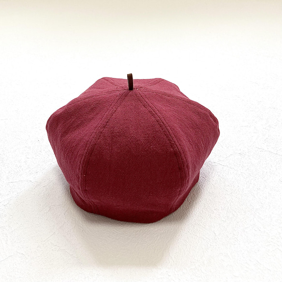 【大人】コットンキャンバス　シンプルベレー帽 5枚目の画像
