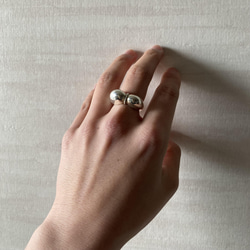 apricot ring【silver925】　大ぶり　個性的　シルバー　シルバー925 大ぶりリング　シルバーリング 3枚目の画像