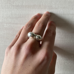 apricot ring【silver925】　大ぶり　個性的　シルバー　シルバー925 大ぶりリング　シルバーリング 2枚目の画像