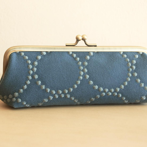 【専用】ミナペルホネン　ハンドメイド　がま口マルチケース　light blue 専用】ミナペルホネン ハンドメイド がま口マルチケース light