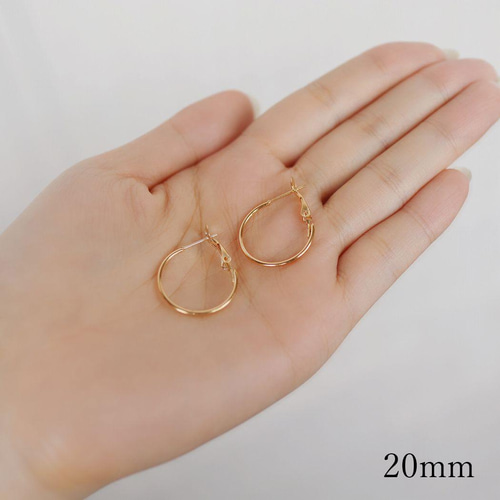 ハンドメイド♡フープピアス フープピアス ピアスパーツ バネ式 ハンドメイド アクセサリー