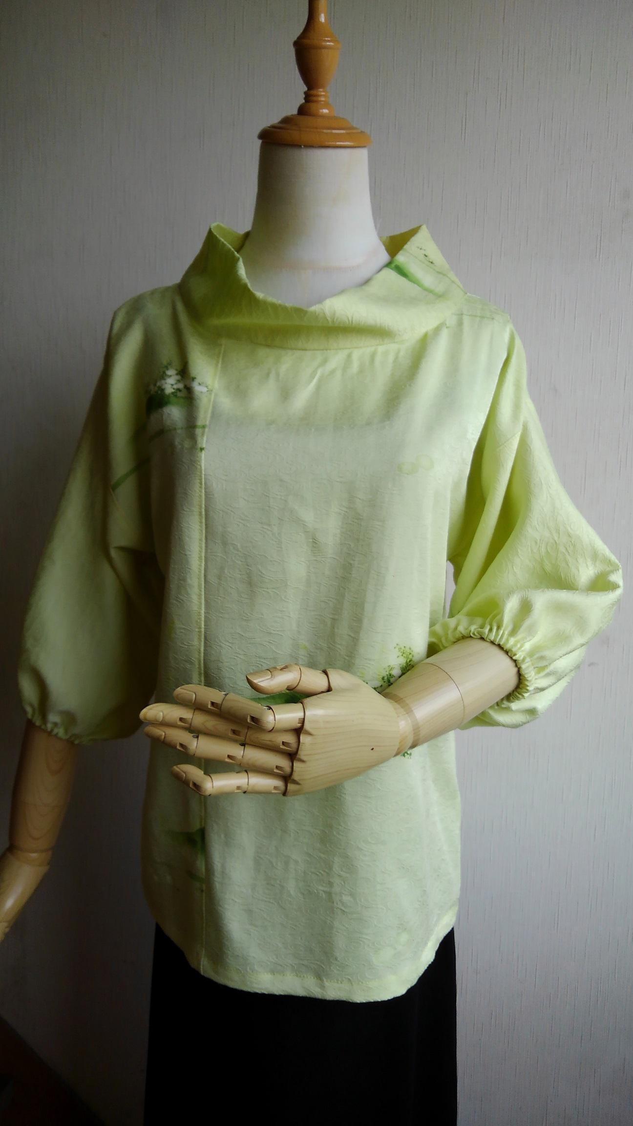 菜の花色のブラウス★バルーンスリーブ★七分袖★新反使用 4,958円