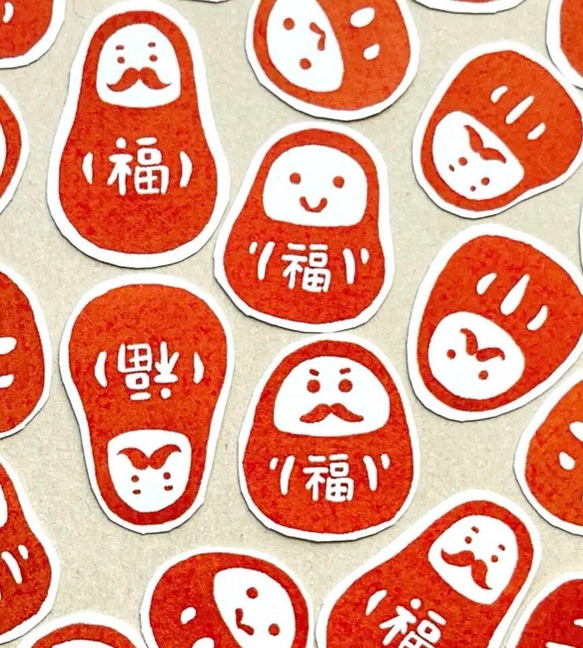 だるまフレークシール シール・ステッカー ひとしずく文具店 通販