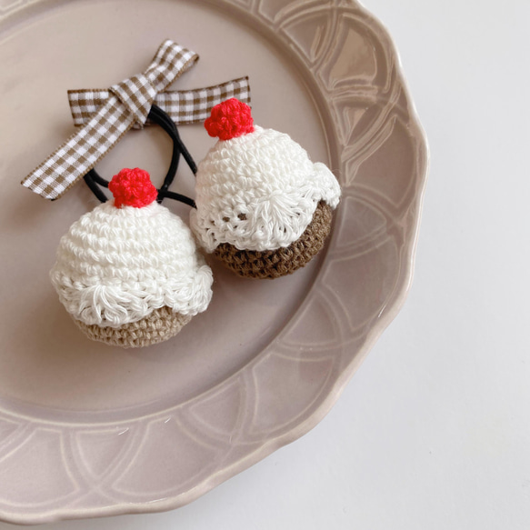 編みぐるみ♡まめしば♡ベビーヘアクリップ　ヘアゴム 編みぐるみ♡まめしば♡ベビーヘアクリップ ヘアゴム