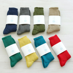 再生棉襪細羅紋天然材質襪 23-25 公分（綠色）。 第6張的照片