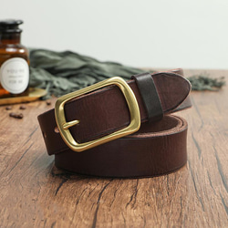 【新品】HIGH CLASS 茶 レザーベルト75/90 レザーベルト メンズベルト 38mm 紳士 本革 プレゼント 黒 ビジネス