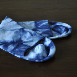 茶席藍染グラデーションテーブルクロス手織り草木染二重両面利用可能