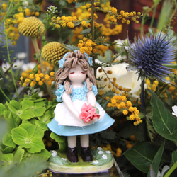 陶器作品】✨teteシリーズ✨エプロンちゃん(水色) その他置物 Atelier