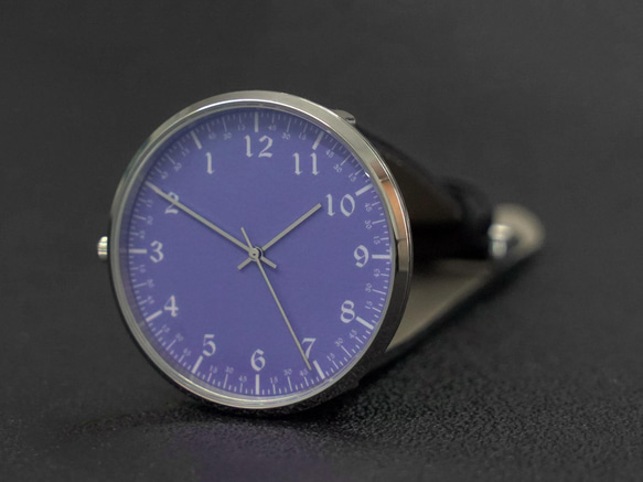 簡約 逆時針手錶 長春花藍錶盤 全球免運 第5張的照片
