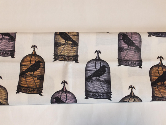 長尺 半幅帯 「ジャックドー 黒丸烏」 和装小物（帯・半襟） momoann  