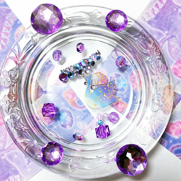 ❤感謝品★Dream Tears Purple Blue(右下)★partyまつげ ドリーム スワン ティアーズ青紫 9枚目の画像