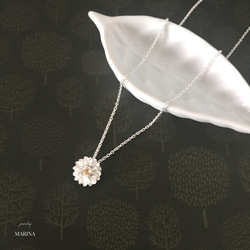 {シトリン} Lotus 蓮の花のネックレス silver 6枚目の画像