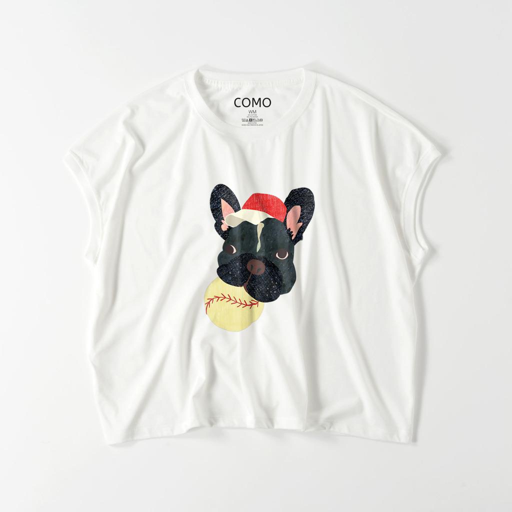 受注制作】オーバーサイズTシャツ《野球とフレンチブルドッグ