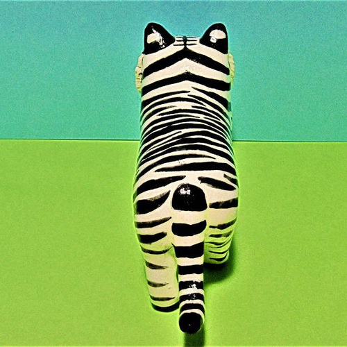 ホワイトタイガー（中）置物＃7（石粉粘土と新聞紙） その他置物 工房