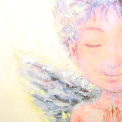 「天使の祈り」 純金箔付 サイン入りプリント Ａ4額 パワーアート 5枚目の画像