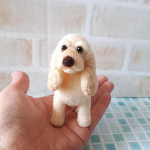 トロマ　羊毛フェルト＋毛糸　アメリカンコッカースパニエル　ハンドメイド　犬 トロマ様専用 羊毛フェルト＋毛糸 アメリカンコッカースパニエル