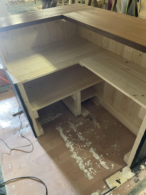 L型カウンター　　レジカウンター 