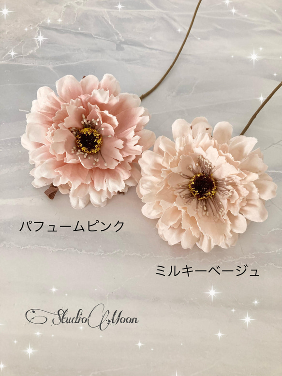 感謝価格♡お花のバッグチャーム/ミルキーベージュ(A) 5枚目の画像