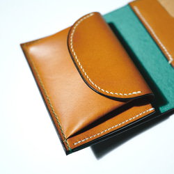 flap mini wallet [ green ] オコシ金具 ver. 9枚目の画像