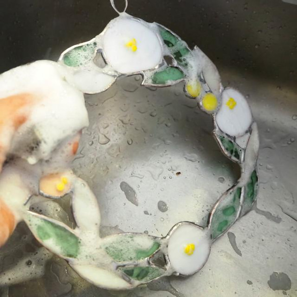 お家でステンドグラスキット〈galasha〉ーリース 5枚目の画像