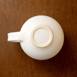 白マット釉のほっこり丸いマグカップ ＊ １ 13枚目の画像
